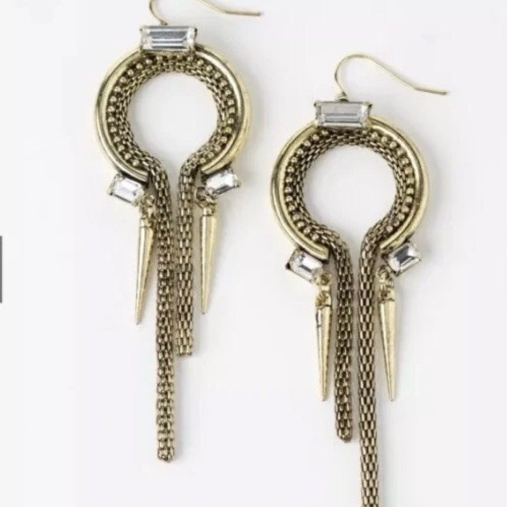 Plunder Design Fashion Trend Jewelry Kassidy Edgy Gold Chain Drop Dangle Earring